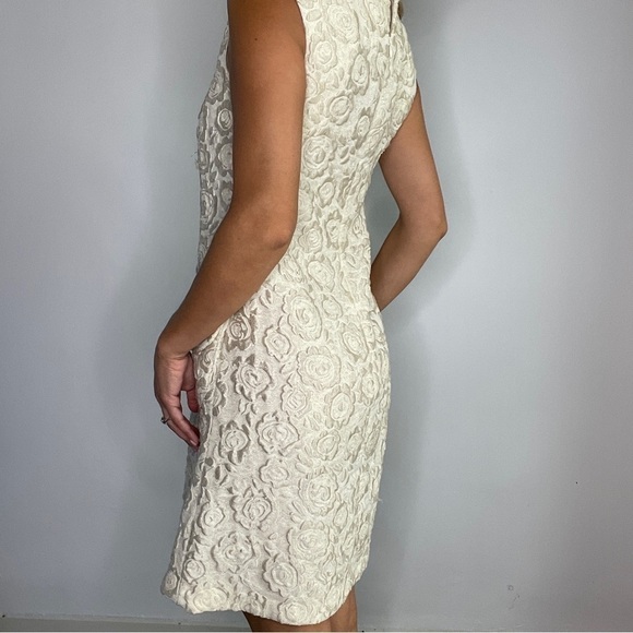 CO Creamy Metallic Jacquard Shift Dress - Picture 7 of 13